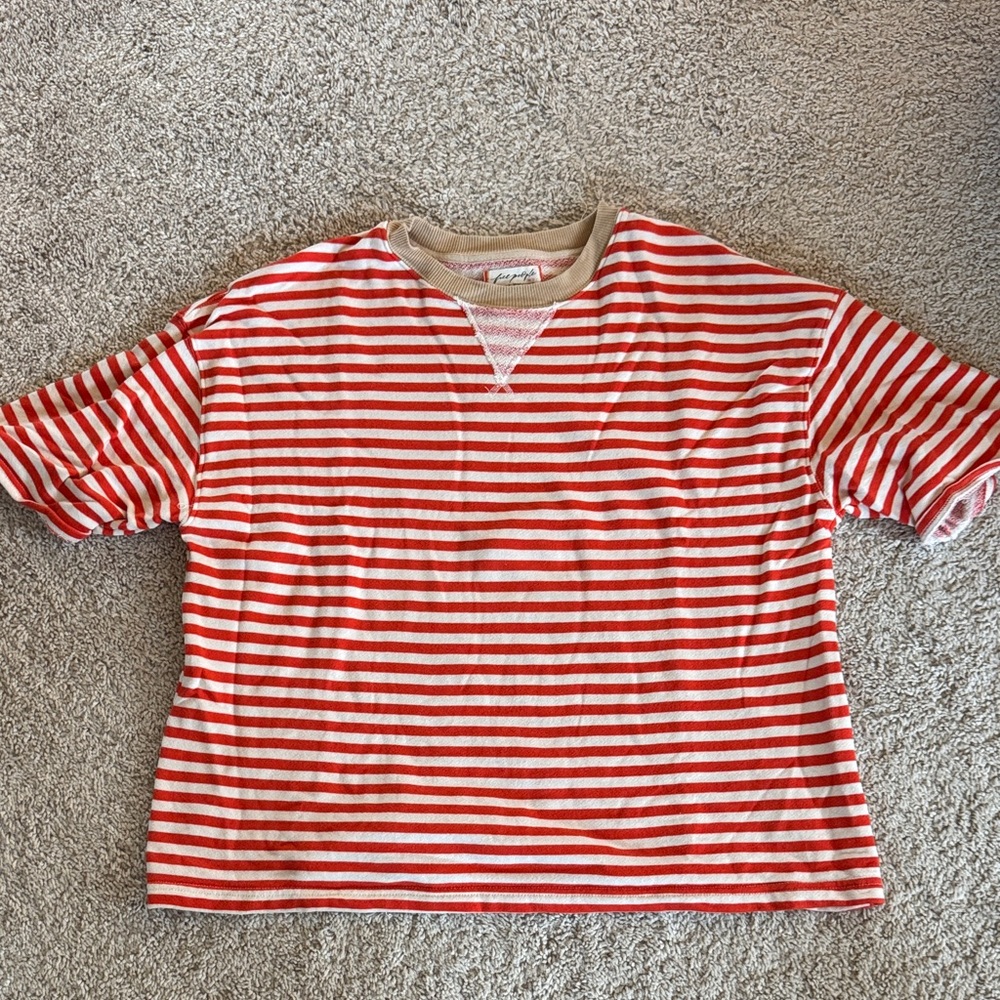 Free people short sleeve sweatshirt